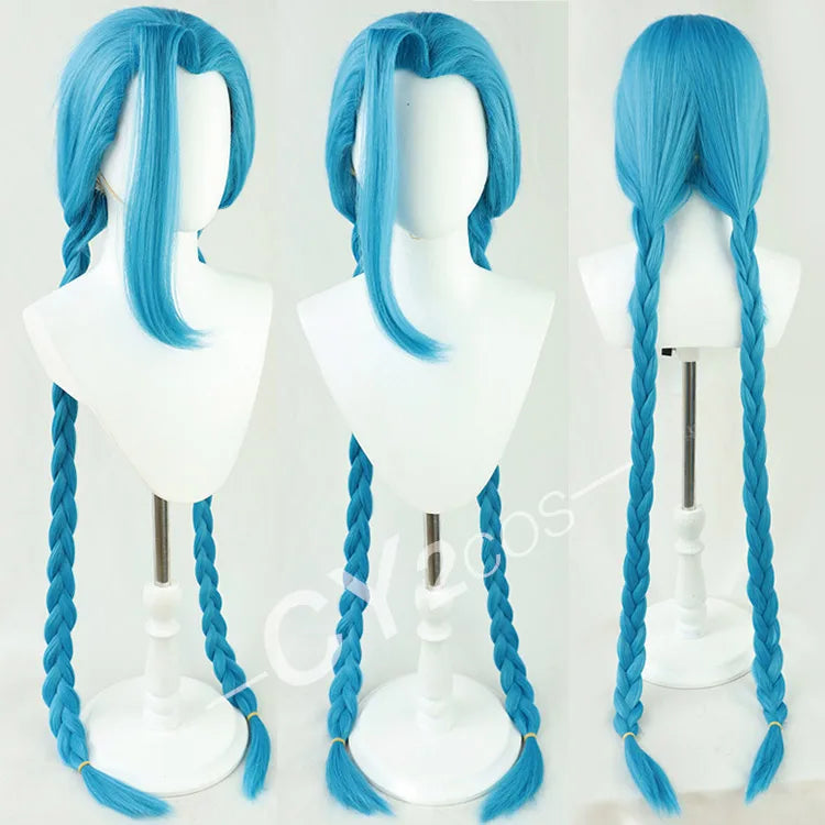 Anime LOL Arcane Cosplay Jinx Cosplay Costume Outfit Wig Shoe Tattoo League Of Legends Clothes Halloween Carnival Woman Sexy Set