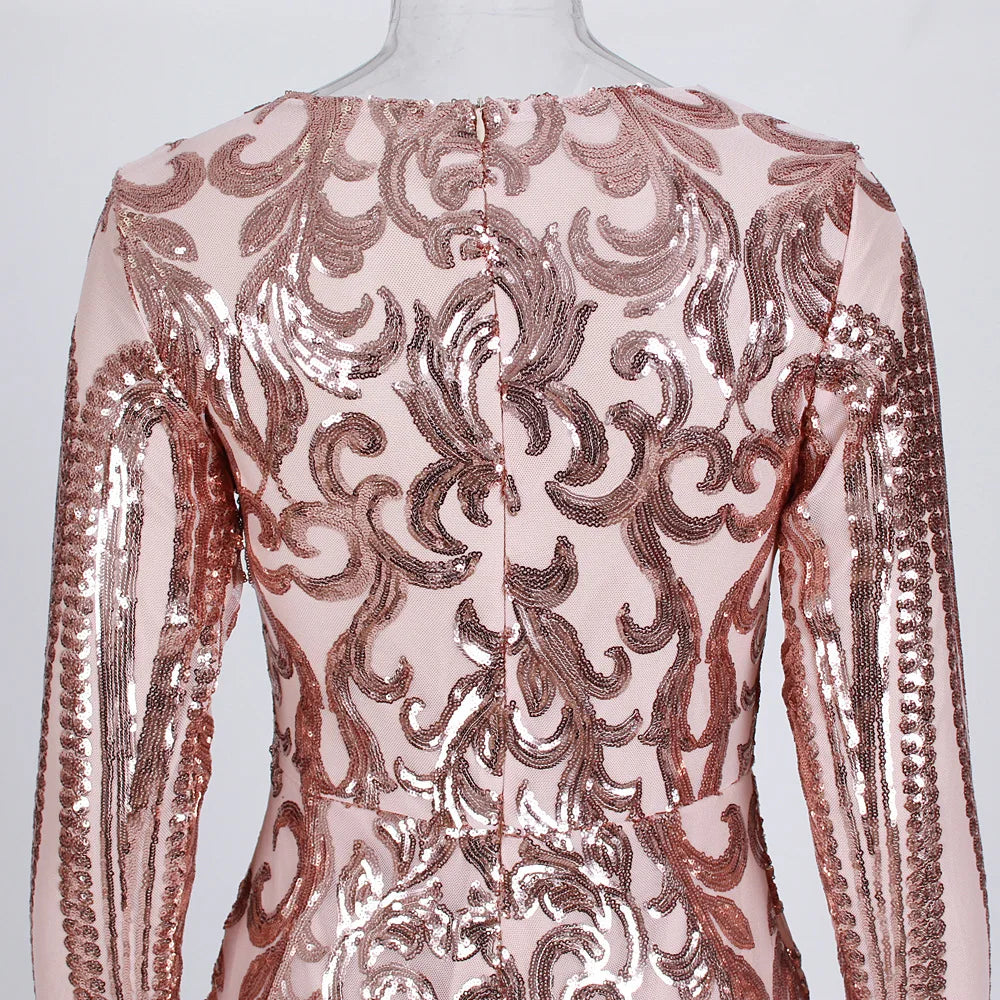 2024 Club Clothing Women Dress Summer Bandage Dress Evening Party Sexy Floor-Length Garment Sleeves O-Neck