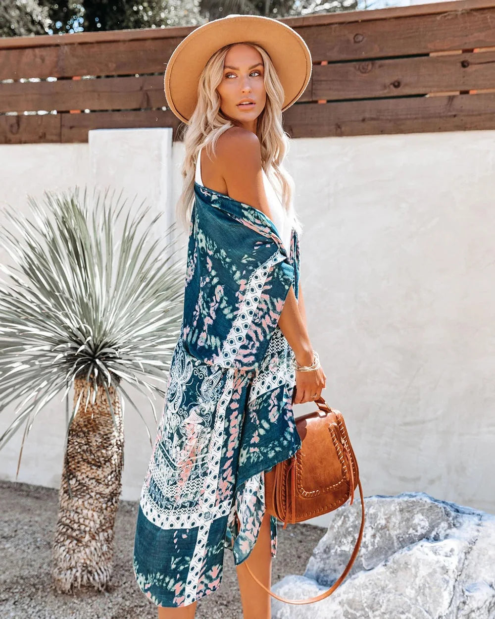 Boho Sexy Swimsuit Cover Up Beach Outing Fashion Print Bikini Cover-ups Kimono 2023 Women Beachwear Swimwear Pareo Woman Clothes