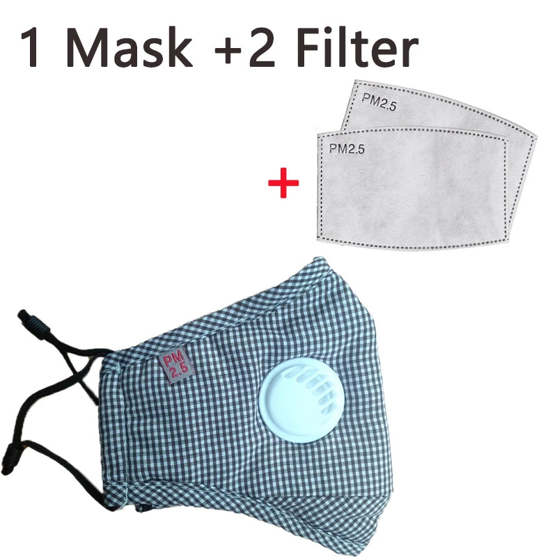 Non-disposable Breathable PPE Valve Pluggable Gasket Mask Men and Women Anti-fog Proof Activated Carbon Filter Cotton Mask
