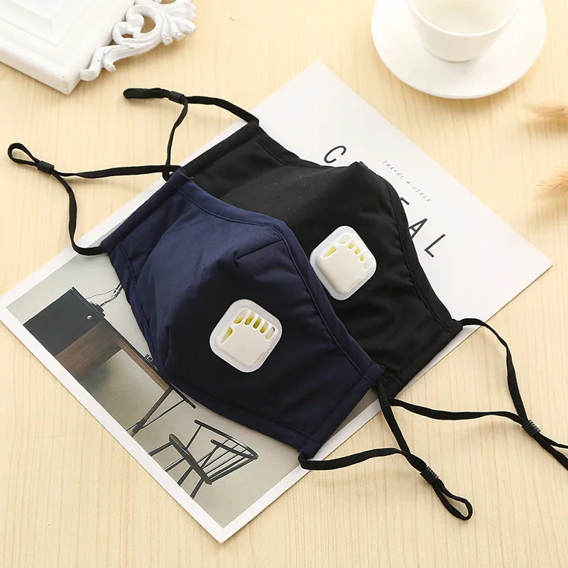 Non-disposable Breathable PPE Valve Pluggable Gasket Mask Men and Women Anti-fog Proof Activated Carbon Filter Cotton Mask
