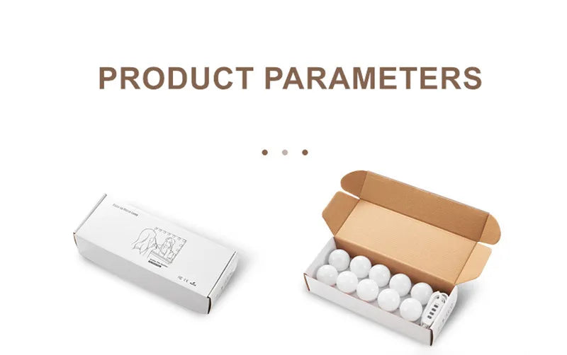 4/6/8/10/12/14pcs Makeup Mirror Light Set USB Dimmable Led Mirror Front Lamp for Bathroom Table Mirror Vanity Light Bulbs