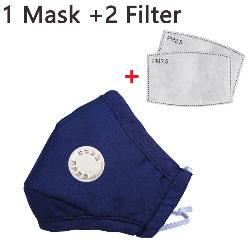 Non-disposable Breathable PPE Valve Pluggable Gasket Mask Men and Women Anti-fog Proof Activated Carbon Filter Cotton Mask