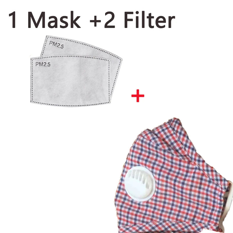 Non-disposable Breathable PPE Valve Pluggable Gasket Mask Men and Women Anti-fog Proof Activated Carbon Filter Cotton Mask
