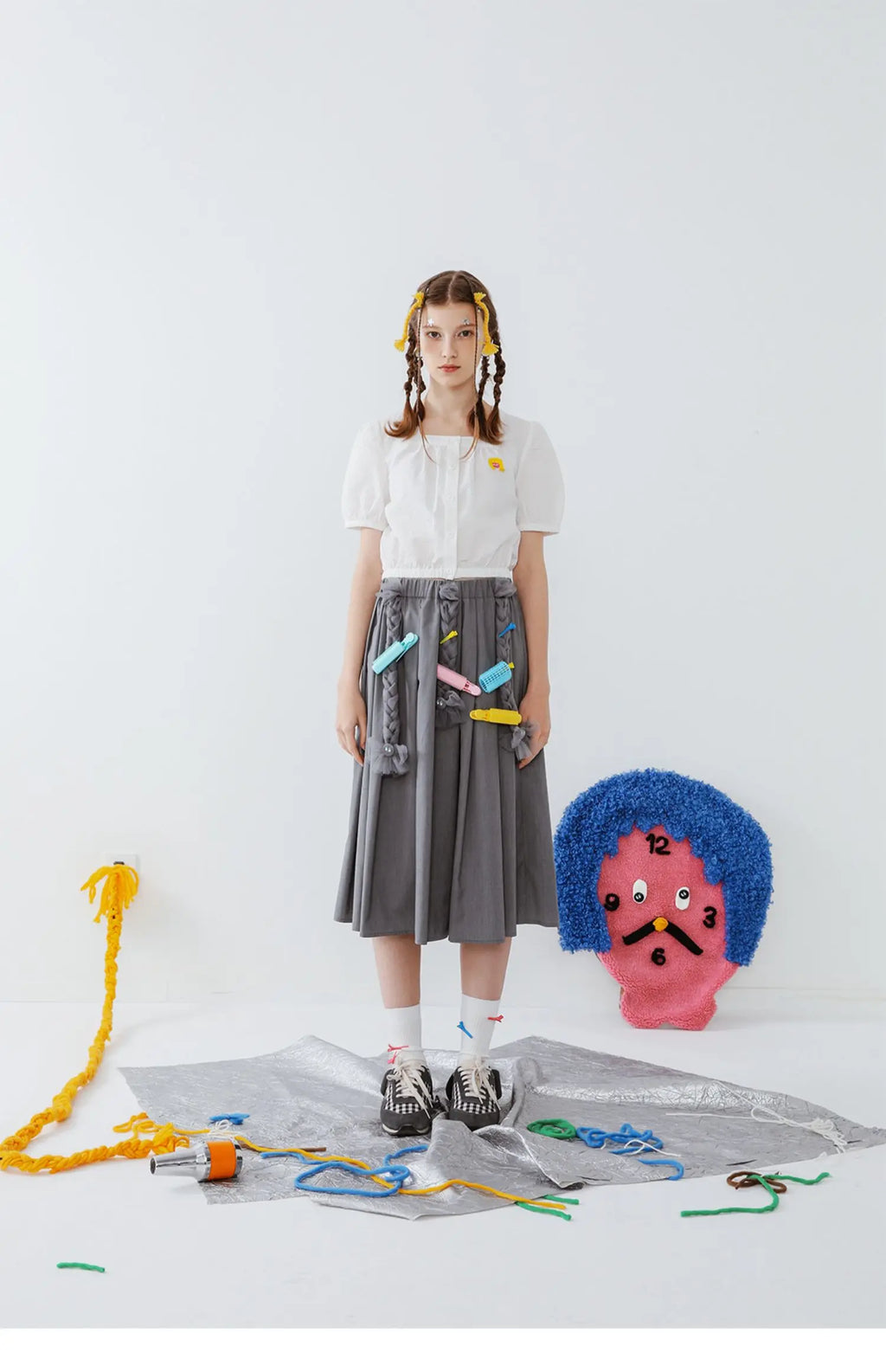 2023 Summer New Original Niche Design Women's White Cropped Shirts Crop Tops Cotton Short-sleeved Spicy Girl Short Blouse