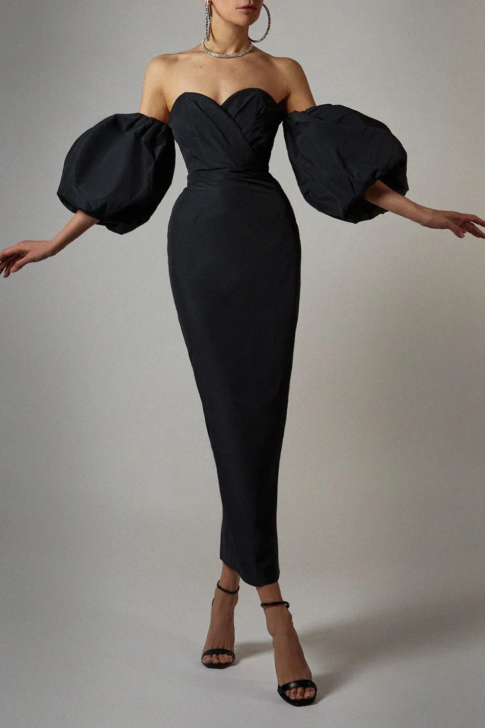 2022 New Women Fashion Off Shoulder Black Dress Sexy Lantern Sleeve Pink Club Celebrity Evening Designer Elegant Party Dresses