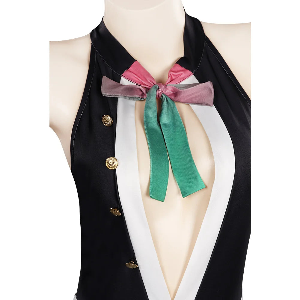 Anime Kanroji Mitsuri Cosplay Costume Kanroji Mitsuri Swimwear Swimsuit Outfits Dress For Girls