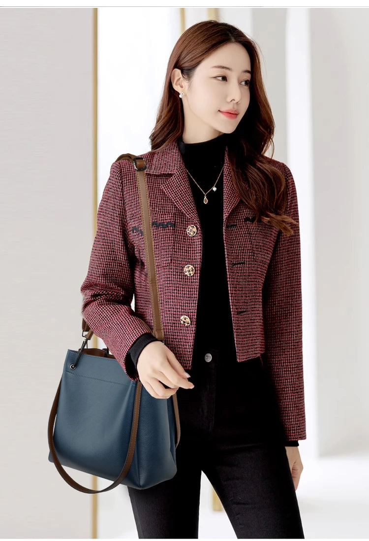 2025 Girl Daily Casual PU Leather Crossbody Shoulder Buckets Fashion Bags Large Capacity Crossbody Soft Shopping Ladies Handbags