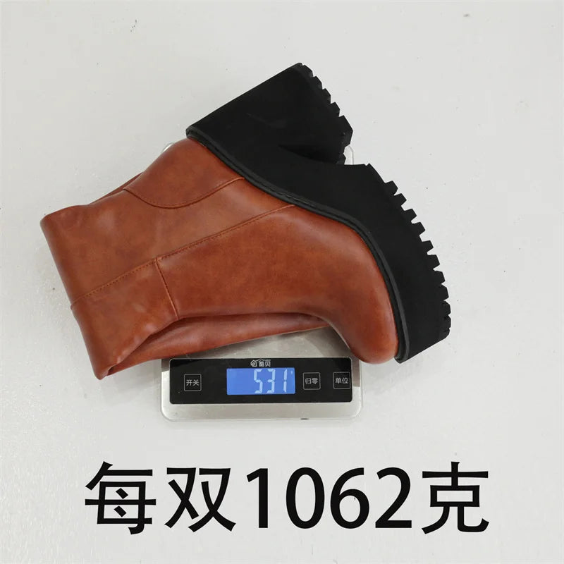 YMECHIC Fashion Popular Style Platform Wedges Knee High Boots for Lady Zip Punk Chunky Botas Goth Gothic Brand Shoes Women 2022