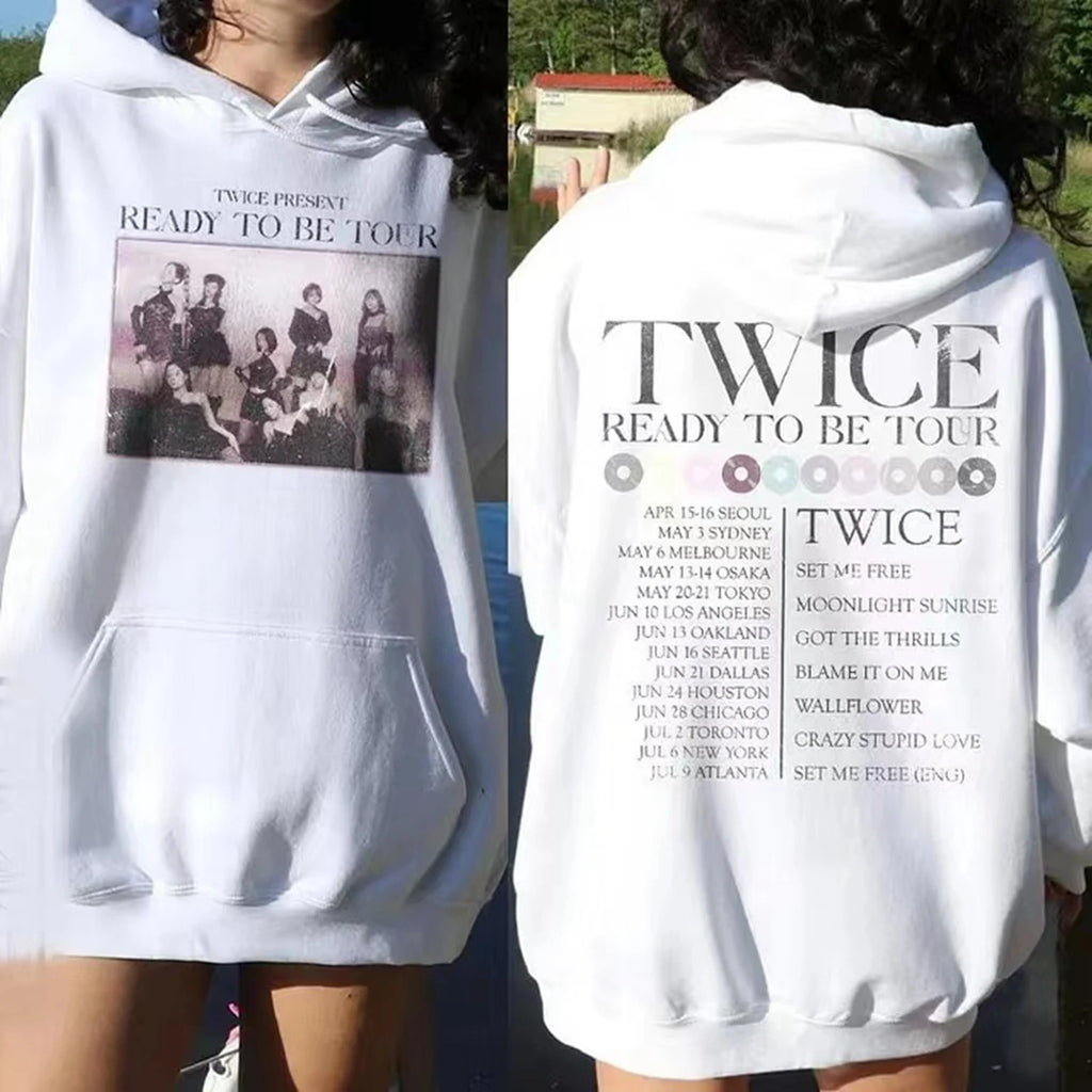 2023 Kpop TWICE Hoodie Men/Women Sweatshirts Streetwears Men Women Crewneck Pullovers Clothes Top